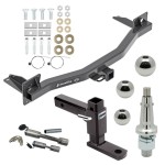 For 2018-2023 Buick Enclave Trailer Hitch Tow PKG w/ Adjustable Drop Rise Ball Mount + Dual Hitch & Copler Locks + Interchangeable 1-7/8" & 2" & 2-5/16" Balls By Draw-Tite