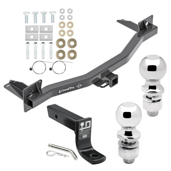 For 2018-2023 Buick Enclave Trailer Hitch Tow PKG w/ Ball Mount w/ 4" Drop + 2" Ball + 2-5/16" Ball By Draw-Tite