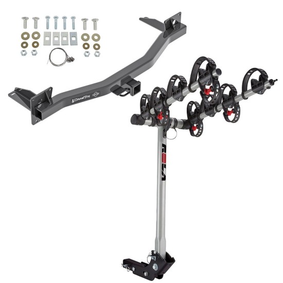 Trailer Tow Hitch For 18-24 Chevy Traverse Buick Enclave w/ 4 Bike Carrier Rack