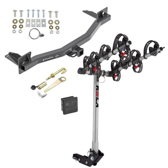 Trailer Tow Hitch For 18-24 Chevy Traverse Buick Enclave 4 Bike Rack w/ Hitch Lock and Cover