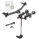 For 2018-2023 Chevrolet Traverse Trailer Hitch Tow PKG w/ 4 Bike Carrier Rack + Hitch Lock By Draw-Tite