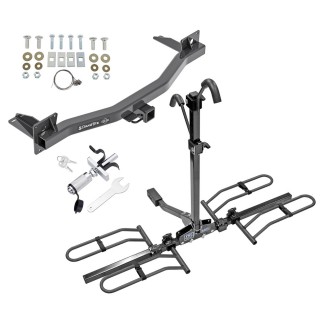 Trailer Tow Hitch For 18-24 Chevy Traverse Buick Enclave Platform Style 2 Bike Rack w/ Anti Rattle Hitch Lock