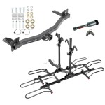 For 2018-2023 Buick Enclave Trailer Hitch Tow PKG w/ 4 Bike Plaform Style Carrier Rack + Hitch Lock By Draw-Tite