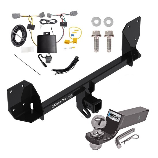 Tow Package For 16-24 Volvo XC90 Trailer Hitch w/ Wiring 2" Drop Mount 2" Ball 2" Receiver 