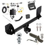 Ultimate Tow Package For 16-24 Volvo XC90 Trailer Hitch w/ Wiring 2" Drop Mount Dual 2" and 1-7/8" Ball Lock Bracket Cover 2" Receiver 