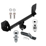 Trailer Tow Hitch For 16-24 Volvo XC90 18-24 XC60 Receiver w/ 1-7/8" and 2" Ball