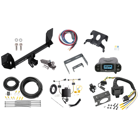 Trailer Hitch Tow Package Prodigy P3 Brake Control For 18-24 Volvo XC60 w/ 7-Way RV Wiring 2" Drop Mount 2" Ball Class 4 2" Receiver Draw-Tite Tekonsha