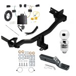 Trailer Tow Hitch For 18-24 Alfa Romeo Stelvio Except Quadrifoglio Complete Package w/ Wiring and 2" Ball