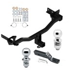 Trailer Tow Hitch For 18-24 Alfa Romeo Stelvio Except Quadrifoglio 2" Receiver w/ 1-7/8" and 2" Ball