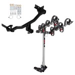 Trailer Tow Hitch For 18-24 Alfa Romeo Stelvio Except Quadrifoglio w/ 4 Bike Carrier Rack