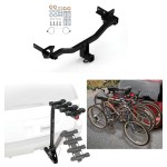 Trailer Hitch w/ 4 Bike Rack For 18-24 Alfa Romeo Stelvio Except Quadrifoglio Approved for Recreational & Offroad Use Carrier for Adult Woman or Child Bicycles Foldable