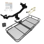 Trailer Tow Hitch For 18-24 Alfa Romeo Stelvio Except Quadrifoglio Basket Cargo Carrier Platform Hitch Lock and Cover