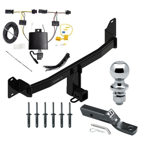 Trailer Tow Hitch For 18-23 BMW X2 Complete Package w/ Wiring and 1-7/8" Ball