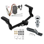 Trailer Tow Hitch For 16-24 Subaru Crosstrek Except Hybrid Complete Package w/ Wiring and 1-7/8" Ball