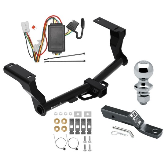 Trailer Tow Hitch For 16-24 Subaru Crosstrek Except Hybrid Complete Package w/ Wiring and 1-7/8" Ball