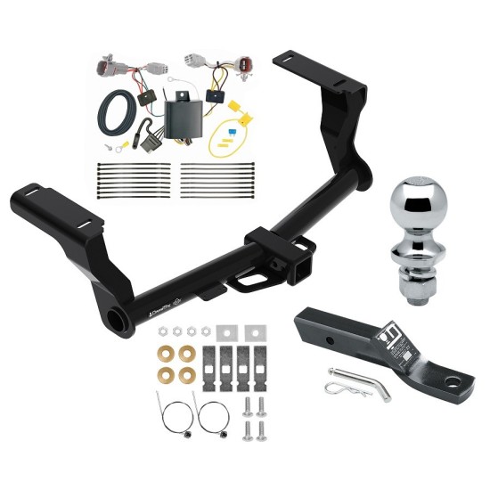 Trailer Tow Hitch For 18-24 Subaru Impreza Except WRX STi & w/Quad Exhaust Outlets Complete Package w/ Wiring and 1-7/8" Ball