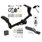 Trailer Tow Hitch For 18-24 Subaru Impreza Except WRX STi & w/Quad Exhaust Outlets Deluxe Package Wiring 2" Ball and Lock