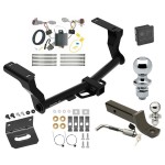 Ultimate Tow Package For 18-24 Subaru Impreza Trailer Hitch w/ Wiring 2" Drop Mount Dual 2" and 1-7/8" Ball Lock Bracket Cover 2" Receiver 