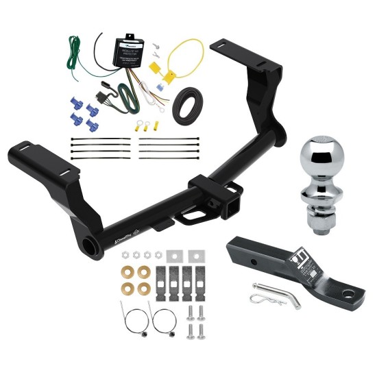 Trailer Tow Hitch For 18-24 Subaru Crosstrek Hybrid Complete Package w/ Wiring and 1-7/8" Ball