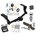 Ultimate Tow Package For 18-24 Subaru Crosstrek Hybrid Trailer Hitch w/ Wiring 2" Drop Mount Dual 2" and 1-7/8" Ball Lock Bracket Cover 2" Receiver