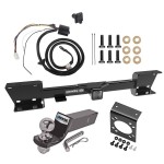 Trailer Hitch Tow Package w/ 7-Way RV Wiring For 19-22 Subaru Ascent w/ 2" Drop Mount 2" Ball Class 3 2" Receiver All Models 