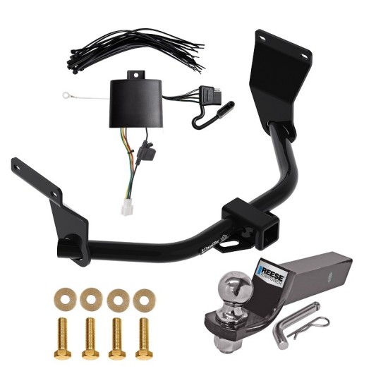 Trailer Tow Hitch For 19-24 Acura RDX With +12V Power Provision Complete Package w/ Wiring and 2" Ball