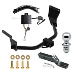 Trailer Tow Hitch For 19-24 Acura RDX With +12V Power Provision Complete Package w/ Wiring and 1-7/8" Ball