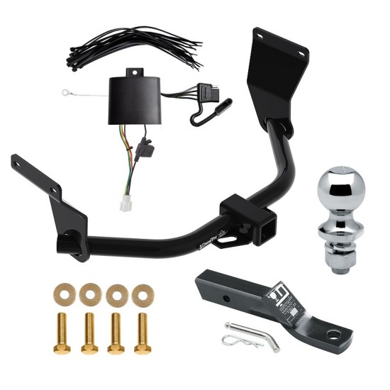 Trailer Tow Hitch For 19-24 Acura RDX With +12V Power Provision Complete Package w/ Wiring and 1-7/8" Ball