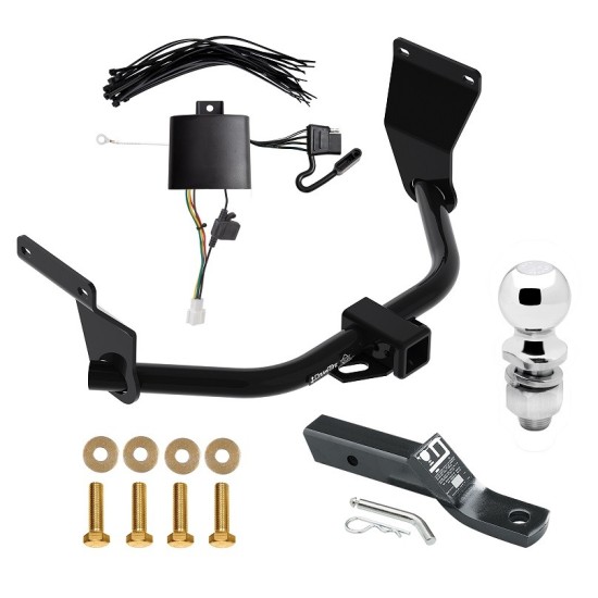 Trailer Tow Hitch For 19-24 Acura RDX With +12V Power Provision Complete Package w/ Wiring and 2" Ball