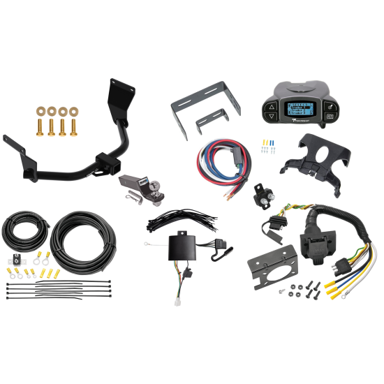 Trailer Hitch Tow Package Prodigy P3 Brake Control For 19-24 Acura RDX With +12V Power Provision w/ 7-Way RV Wiring 2" Drop Mount 2" Ball Class 3 2" Receiver Draw-Tite Tekonsha