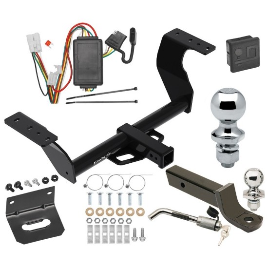 Ultimate Tow Package For 19-24 Subaru Forester Trailer Hitch w/ Wiring 2" Drop Mount Dual 2" and 1-7/8" Ball Lock Bracket Cover 2" Receiver