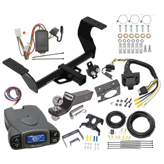 Trailer Hitch Tow Package Prodigy P3 Brake Control For 19-24 Subaru Forester w/ 7-Way RV Wiring 2" Drop Mount 2" Ball Class 3 2" Receiver Draw-Tite Tekonsha