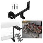 Trailer Hitch w/ 4 Bike Rack For 19-25 BMW X5 Except M Sport Approved for Recreational & Offroad Use Carrier for Adult Woman or Child Bicycles Foldable