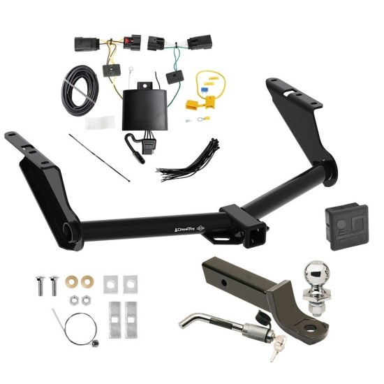 Trailer Tow Hitch For 20-24 Jeep Gladiator Excluding Rubicon Deluxe Package Wiring 2" Ball Mount and Lock