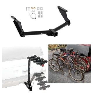 Trailer Hitch w 4 Bike Rack For 20 23 Jeep Gladiator Excluding Rubicon Approved for Recreational Offroad Use Carrier for Adult Woman or Child