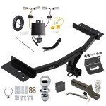 Ultimate Tow Package For 20-24 Lincoln Aviator Trailer Hitch w/ Wiring 2" Drop Mount Dual 2" and 1-7/8" Ball Lock Bracket Cover 2" Receiver 