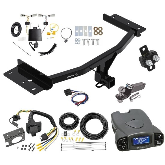 Trailer Hitch Tow Package Prodigy P3 Brake Control For 20-24 Lincoln Aviator w/ 7-Way RV Wiring 2" Drop Mount 2" Ball Class 4 2" Receiver Draw-Tite Tekonsha