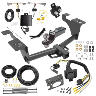 Trailer Hitch Tow Package w/ 7-Way RV Wiring For 20-22 Subaru Legacy Sedan w/ 2" Drop Mount 2" Ball Class 3 2" Receiver 