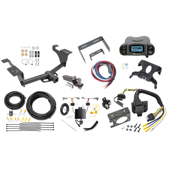 Trailer Hitch Tow Package Prodigy P3 Brake Control For 20-22 Subaru Legacy Sedan w/ 7-Way RV Wiring 2" Drop Mount 2" Ball Class 3 2" Receiver Reese Tekonsha