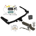 Trailer Tow Hitch For 14-19 Toyota Highlander Deluxe Package Wiring 2" Ball Mount and Lock