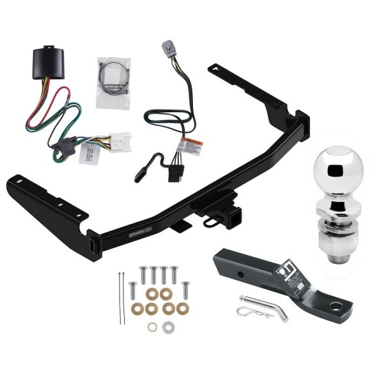 Trailer Tow Hitch For 20-24 Toyota Highlander Except with Twin-Tip Exhaust Complete Package w/ Wiring and 2" Ball