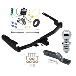 Trailer Tow Hitch For 18-22 Lexus Rx350L Except with Twin-Tip Exhaust Complete Package w/ Wiring and 1-7/8" Ball