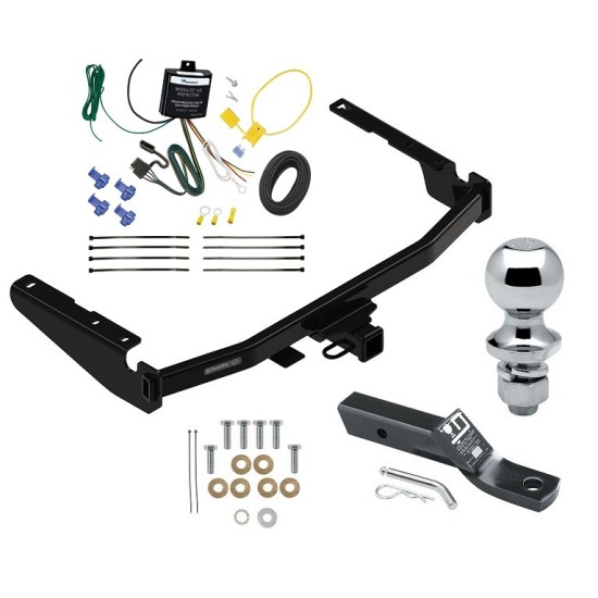 Trailer Tow Hitch For 18-22 Lexus Rx350L Except with Twin-Tip Exhaust Complete Package w/ Wiring and 1-7/8" Ball