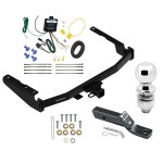 Trailer Tow Hitch For 18-22 Lexus Rx350L Except with Twin-Tip Exhaust Complete Package w/ Wiring and 2" Ball