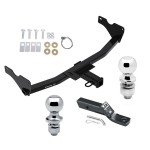 Trailer Tow Hitch For 19-24 Audi Q3 (Except w/Hands-Free Liftgate Sensor) 2" Receiver w/ 1-7/8" and 2" Ball