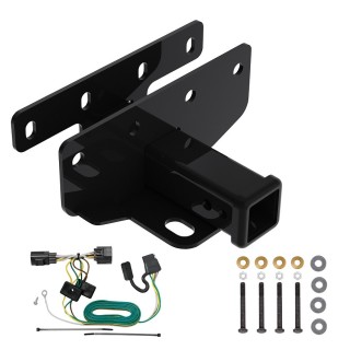 Trailer Hitch w/ Wiring For 07-17 Jeep Wrangler 2018 Wrangler JK Except w/Right Hand Drive Class 3 2" Tow Receiver Tekonsha