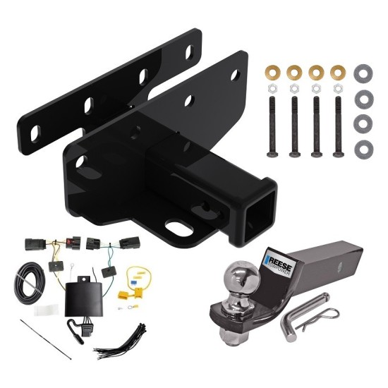 Tow Package For 18-24 Jeep Wrangler JL (New Body Style) Trailer Hitch w/ Wiring 2" Drop Mount 2" Ball 2" Receiver 