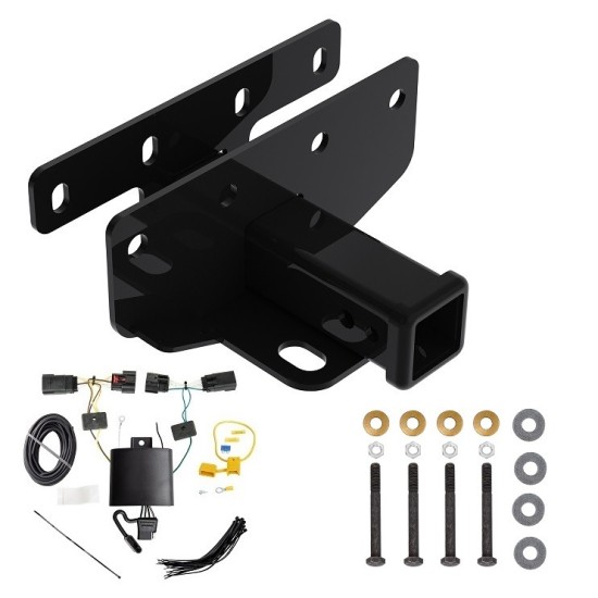 Trailer Hitch w/ Wiring For 18-24 Jeep Wrangler JL (New Body Style) Class 3 2" Tow Receiver Tekonsha