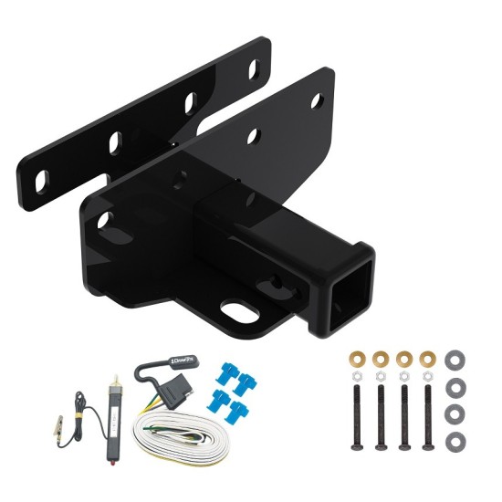 Trailer Hitch w/ Wiring For 07-17 Jeep Wrangler 2018 JK Right Hand Drive Class 3 2" Tow Receiver Tekonsha