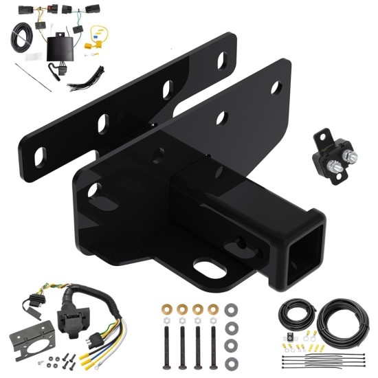 Trailer Hitch w/ 7-Way RV Wiring For 18-24 Jeep Wrangler JL (New Body Style) Class 3 2" Receiver 